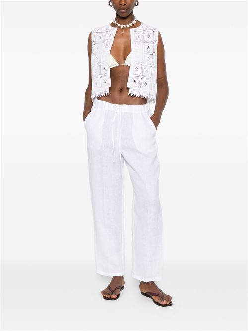 Pantalone donna Emme Marella infilato in lino bianco EMME Marella | SAUNA003